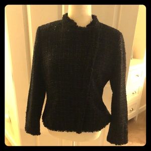 NWT Ann Taylor Shimmer Tweed Moto Jacket